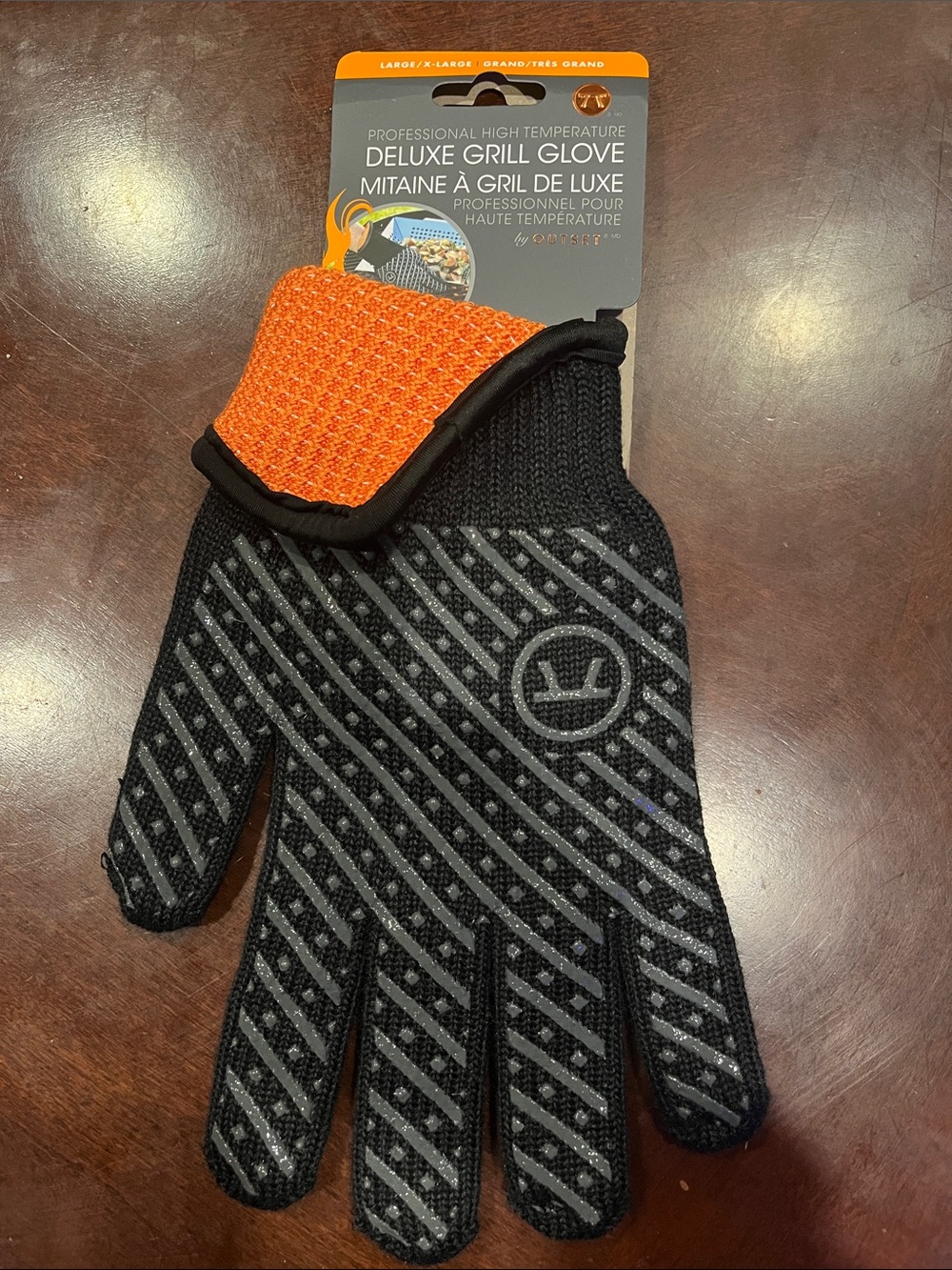 Deluxe High-Temperature Grill Glove - Black & Orange